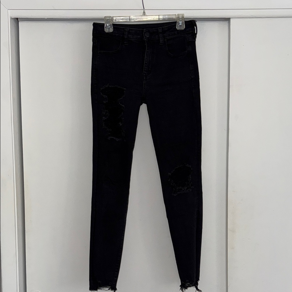 Stylish Black Distressed Women Jeans